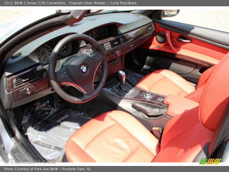 Titanium Silver Metallic / Coral Red/Black 2012 BMW 3 Series 328i Convertible