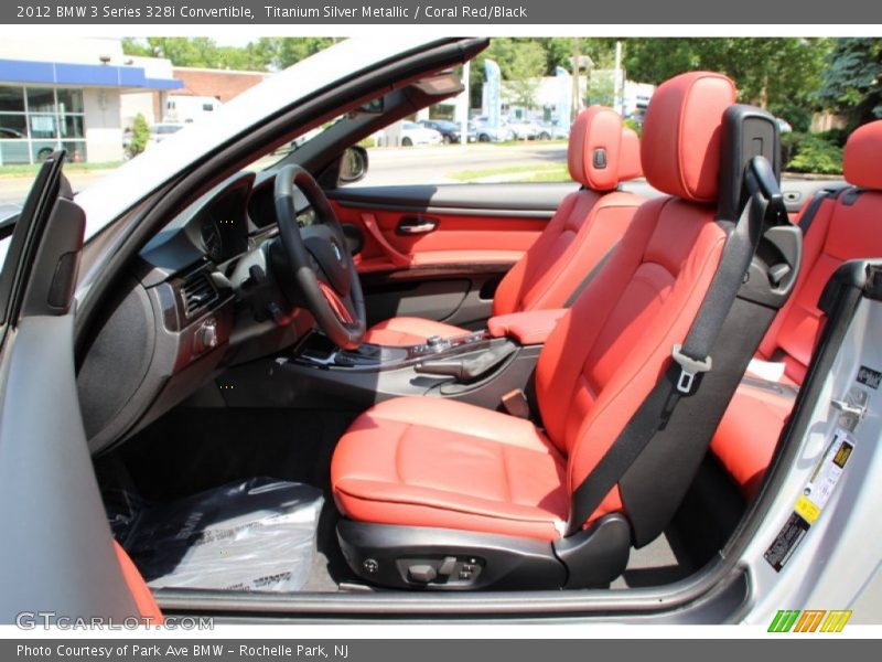 Titanium Silver Metallic / Coral Red/Black 2012 BMW 3 Series 328i Convertible