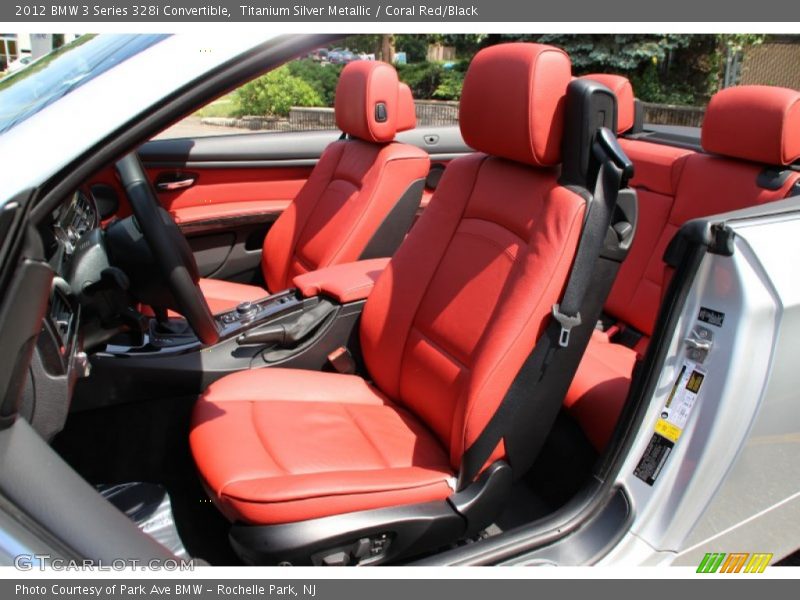 Titanium Silver Metallic / Coral Red/Black 2012 BMW 3 Series 328i Convertible