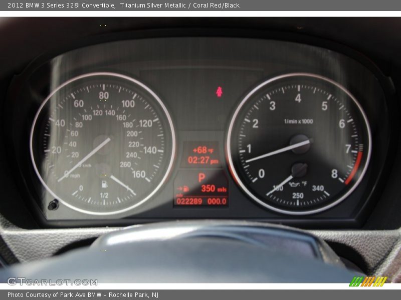 Titanium Silver Metallic / Coral Red/Black 2012 BMW 3 Series 328i Convertible