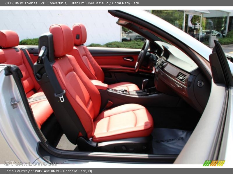 Titanium Silver Metallic / Coral Red/Black 2012 BMW 3 Series 328i Convertible
