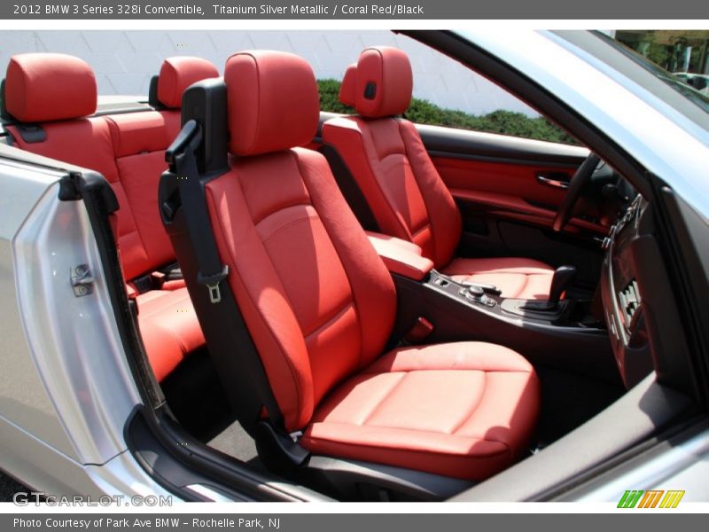 Titanium Silver Metallic / Coral Red/Black 2012 BMW 3 Series 328i Convertible