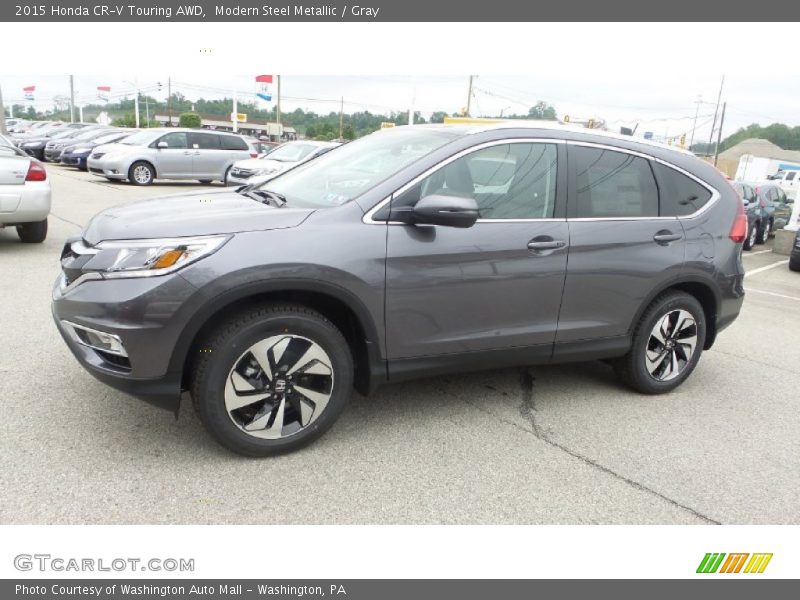 Modern Steel Metallic / Gray 2015 Honda CR-V Touring AWD