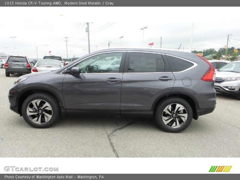Modern Steel Metallic / Gray 2015 Honda CR-V Touring AWD