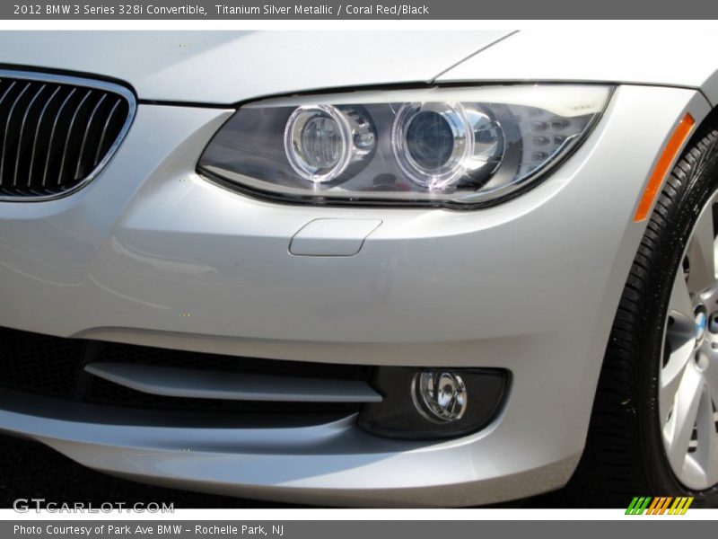 Titanium Silver Metallic / Coral Red/Black 2012 BMW 3 Series 328i Convertible