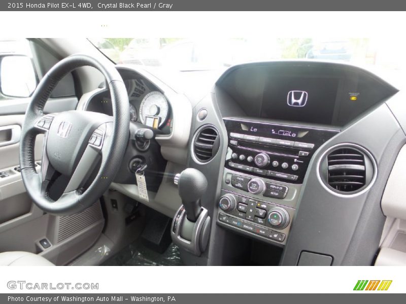 Crystal Black Pearl / Gray 2015 Honda Pilot EX-L 4WD