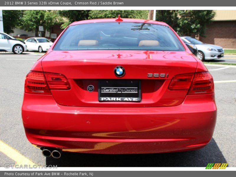 Crimson Red / Saddle Brown 2012 BMW 3 Series 328i xDrive Coupe