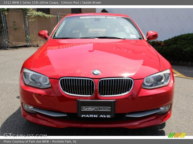 Crimson Red / Saddle Brown 2012 BMW 3 Series 328i xDrive Coupe