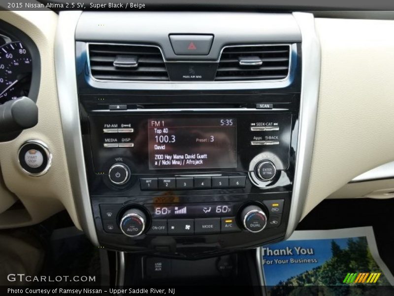 Super Black / Beige 2015 Nissan Altima 2.5 SV