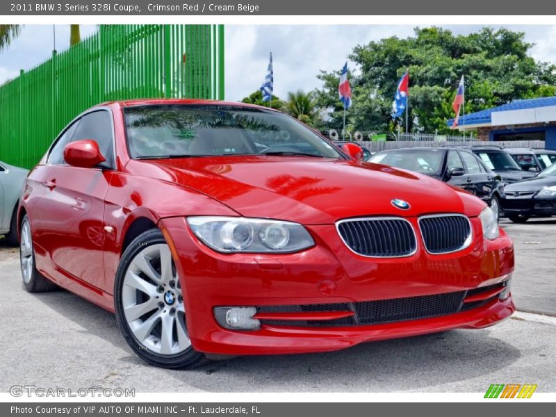 Crimson Red / Cream Beige 2011 BMW 3 Series 328i Coupe