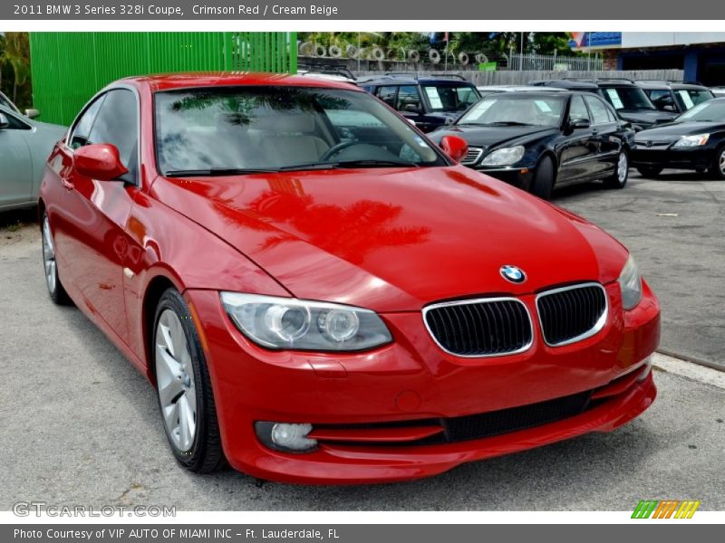 Crimson Red / Cream Beige 2011 BMW 3 Series 328i Coupe