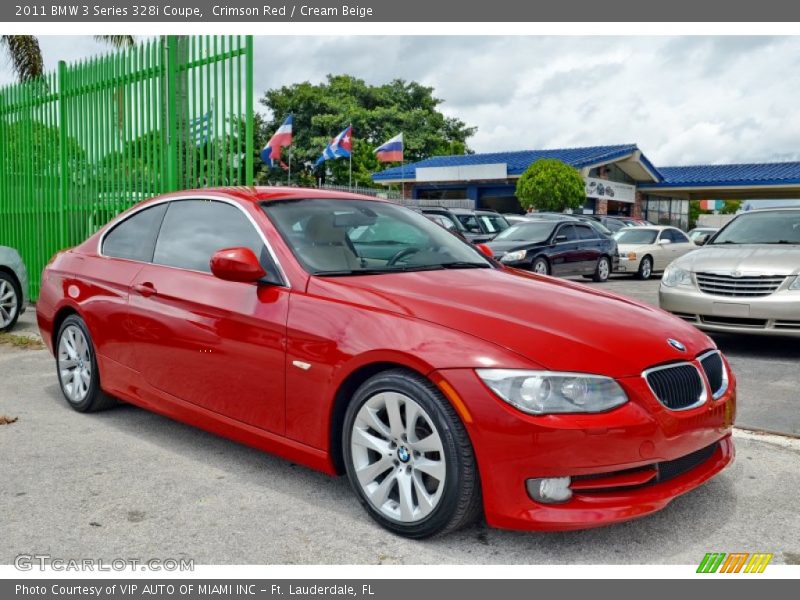 Crimson Red / Cream Beige 2011 BMW 3 Series 328i Coupe