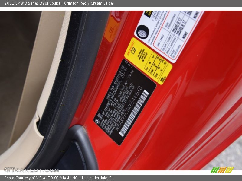 Crimson Red / Cream Beige 2011 BMW 3 Series 328i Coupe