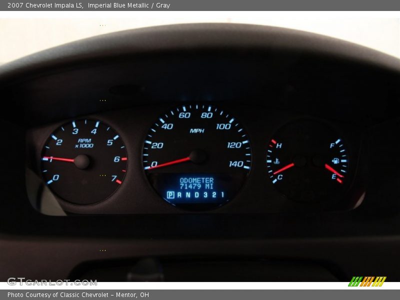 Imperial Blue Metallic / Gray 2007 Chevrolet Impala LS