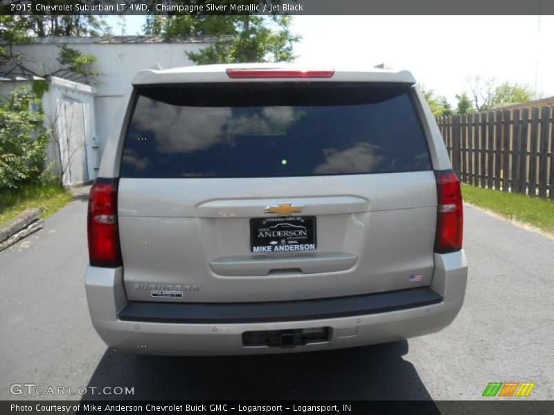 Champagne Silver Metallic / Jet Black 2015 Chevrolet Suburban LT 4WD