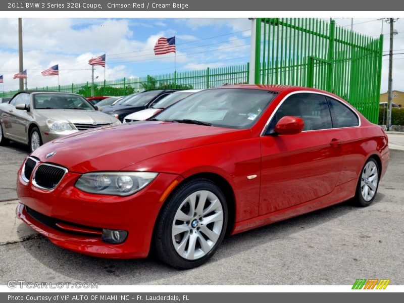 Crimson Red / Cream Beige 2011 BMW 3 Series 328i Coupe