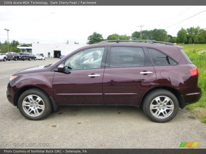 Dark Cherry Pearl / Parchment 2009 Acura MDX Technology