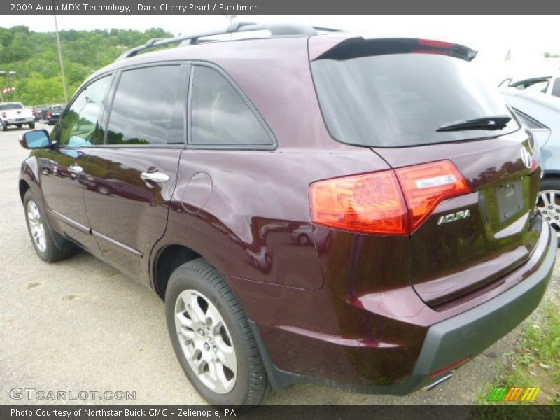Dark Cherry Pearl / Parchment 2009 Acura MDX Technology