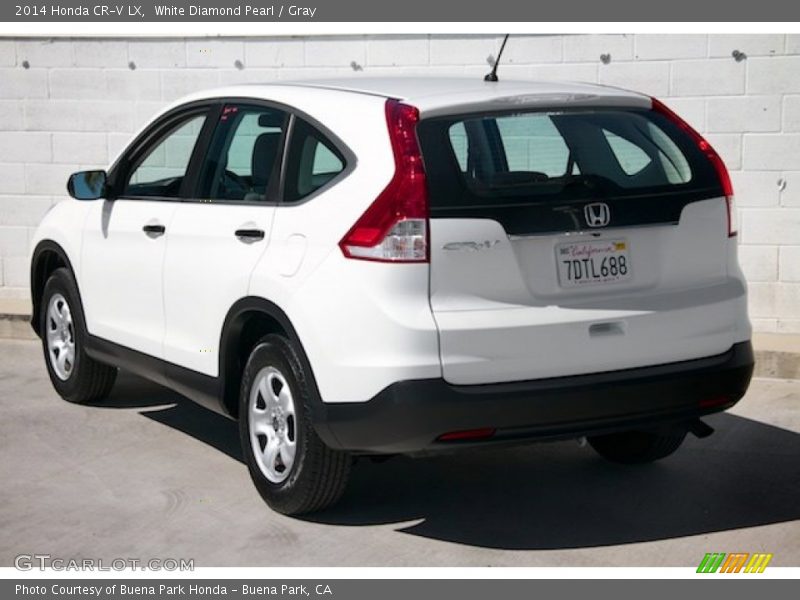 White Diamond Pearl / Gray 2014 Honda CR-V LX