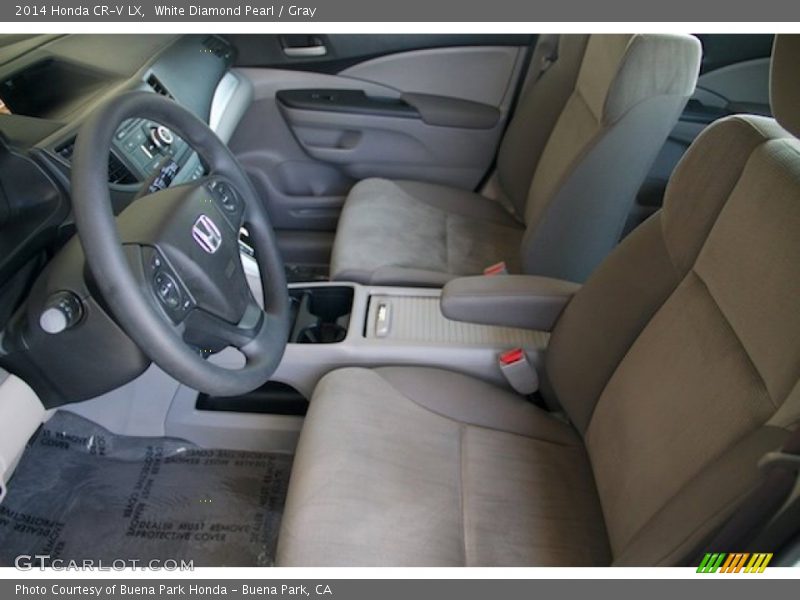 White Diamond Pearl / Gray 2014 Honda CR-V LX
