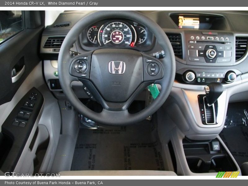 White Diamond Pearl / Gray 2014 Honda CR-V LX