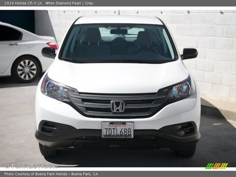 White Diamond Pearl / Gray 2014 Honda CR-V LX