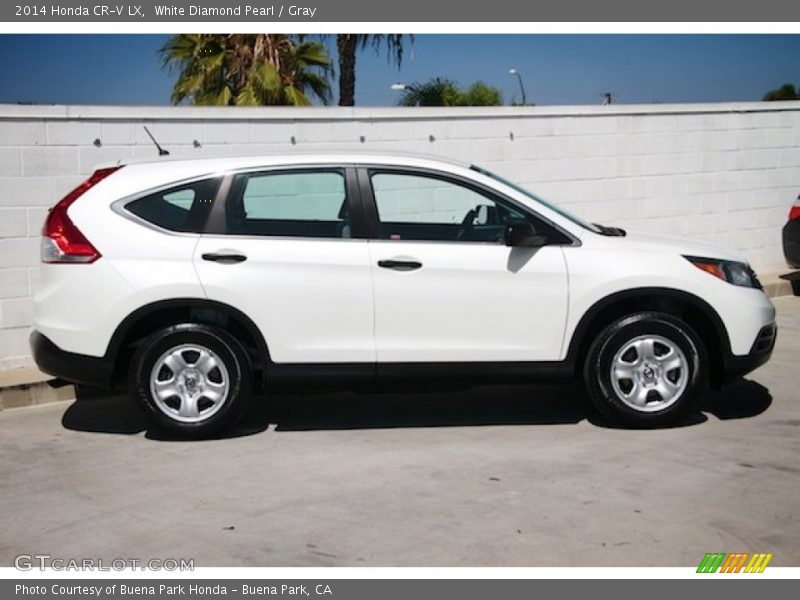White Diamond Pearl / Gray 2014 Honda CR-V LX