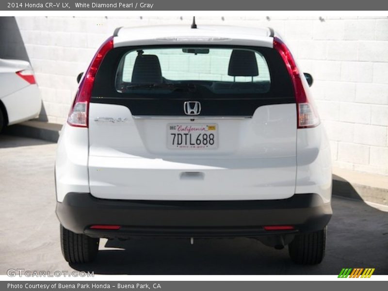 White Diamond Pearl / Gray 2014 Honda CR-V LX