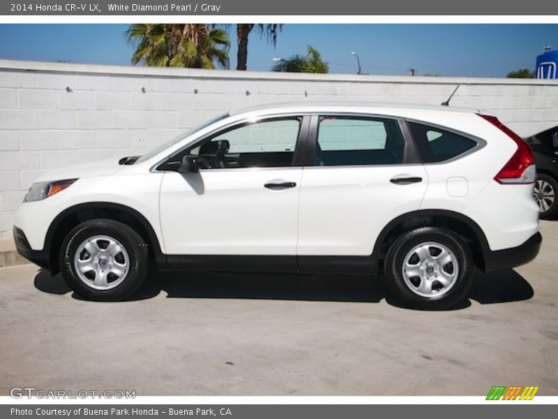 White Diamond Pearl / Gray 2014 Honda CR-V LX