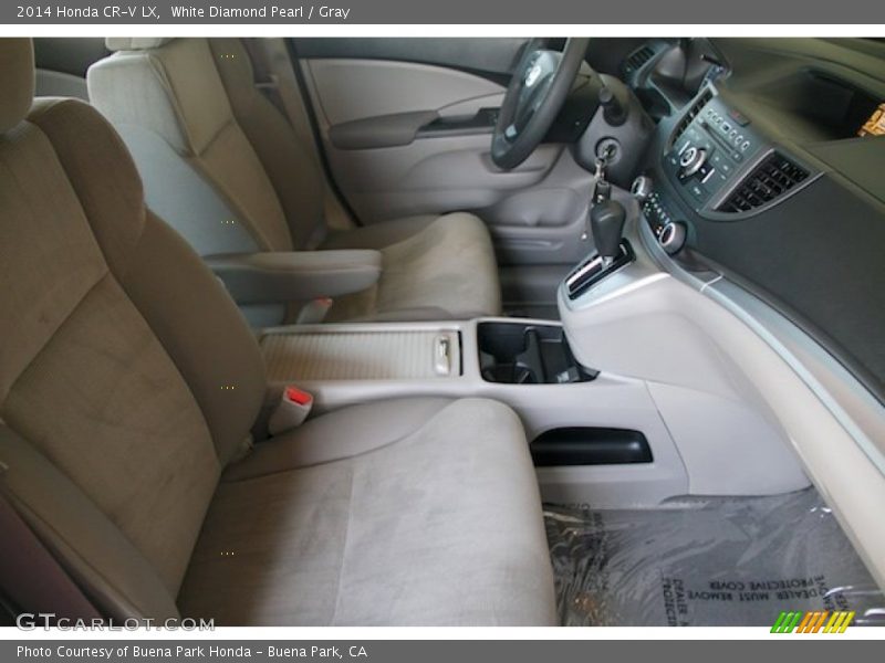 White Diamond Pearl / Gray 2014 Honda CR-V LX