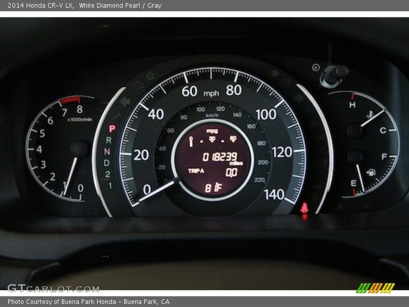 White Diamond Pearl / Gray 2014 Honda CR-V LX