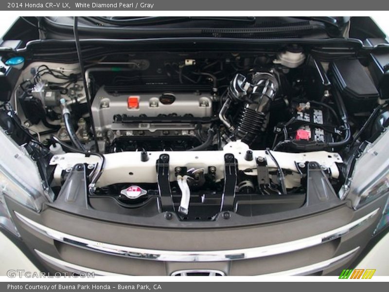 White Diamond Pearl / Gray 2014 Honda CR-V LX