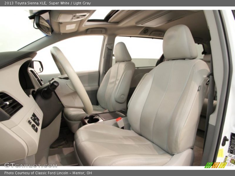 Super White / Light Gray 2013 Toyota Sienna XLE