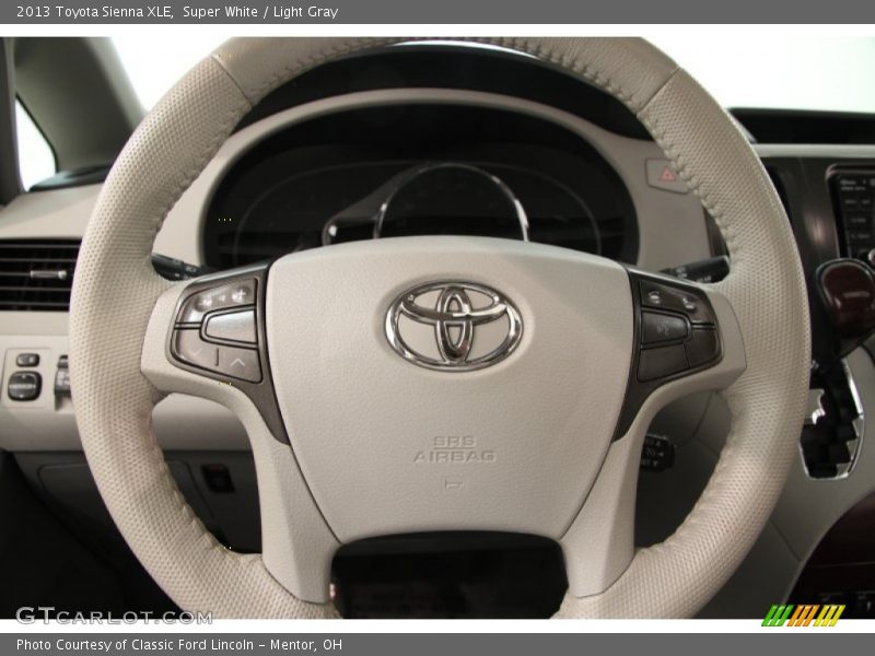 Super White / Light Gray 2013 Toyota Sienna XLE