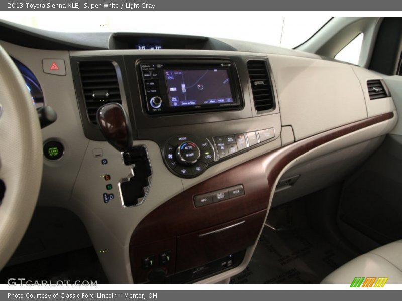 Super White / Light Gray 2013 Toyota Sienna XLE