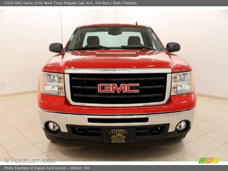 Fire Red / Dark Titanium 2009 GMC Sierra 1500 Work Truck Regular Cab 4x4