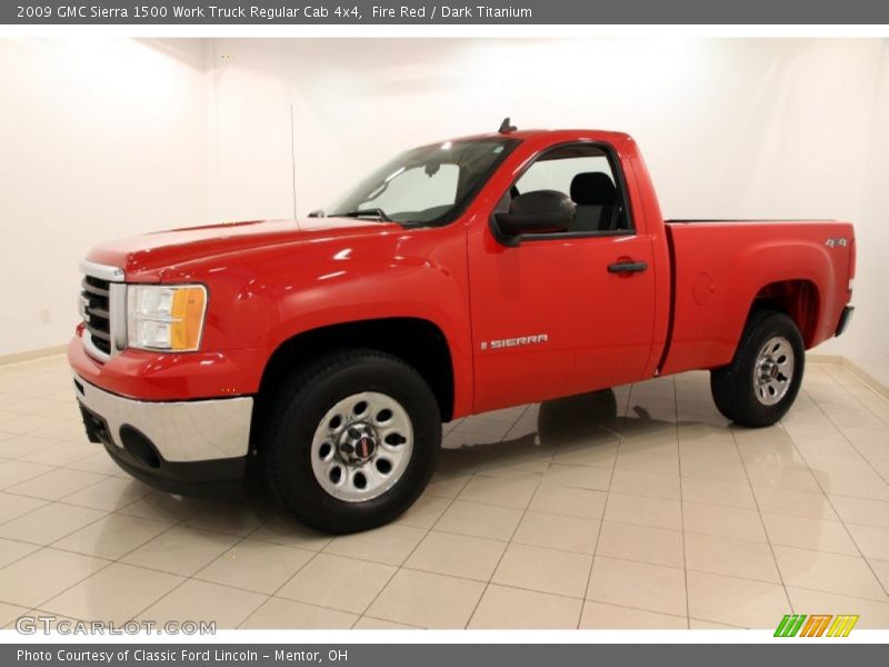 Front 3/4 View of 2009 Sierra 1500 Work Truck Regular Cab 4x4