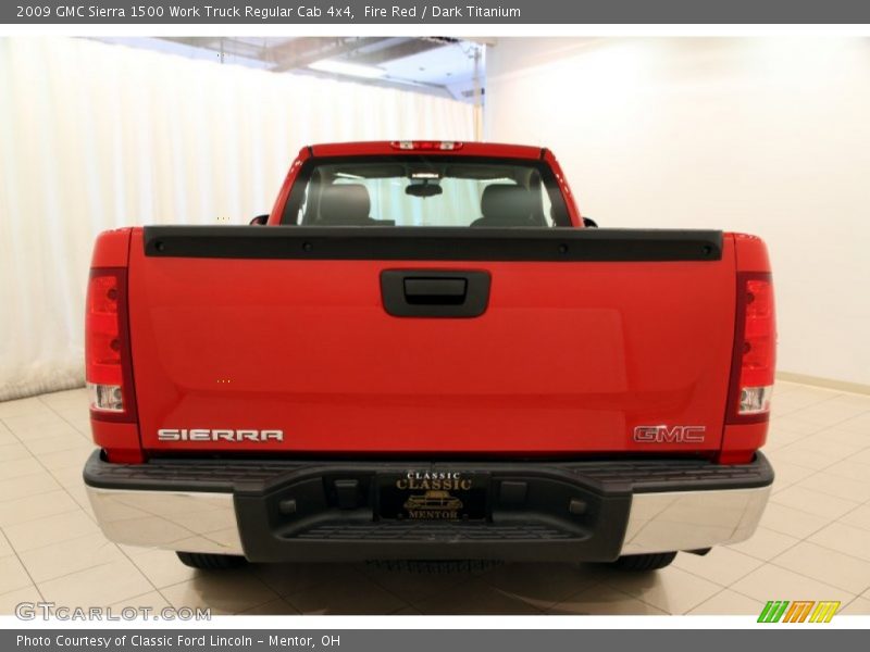 Fire Red / Dark Titanium 2009 GMC Sierra 1500 Work Truck Regular Cab 4x4