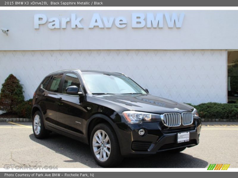 Black Sapphire Metallic / Black 2015 BMW X3 xDrive28i