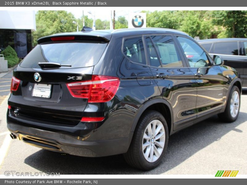 Black Sapphire Metallic / Black 2015 BMW X3 xDrive28i