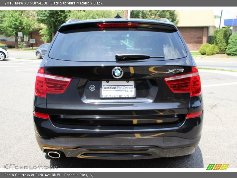 Black Sapphire Metallic / Black 2015 BMW X3 xDrive28i