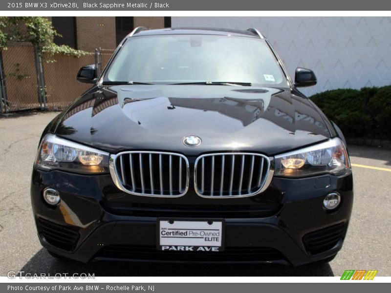 Black Sapphire Metallic / Black 2015 BMW X3 xDrive28i