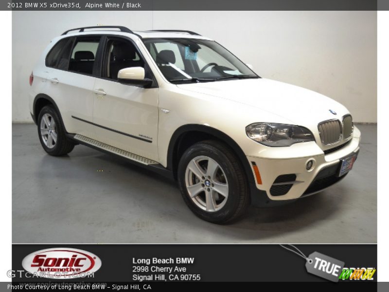 Alpine White / Black 2012 BMW X5 xDrive35d