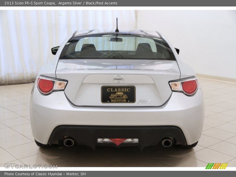 Argento Silver / Black/Red Accents 2013 Scion FR-S Sport Coupe