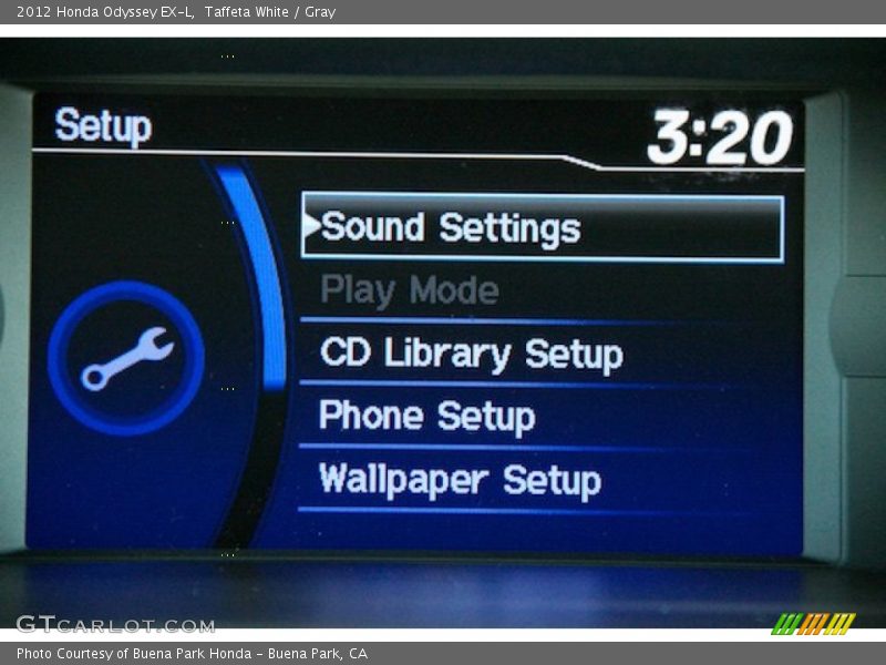 Taffeta White / Gray 2012 Honda Odyssey EX-L