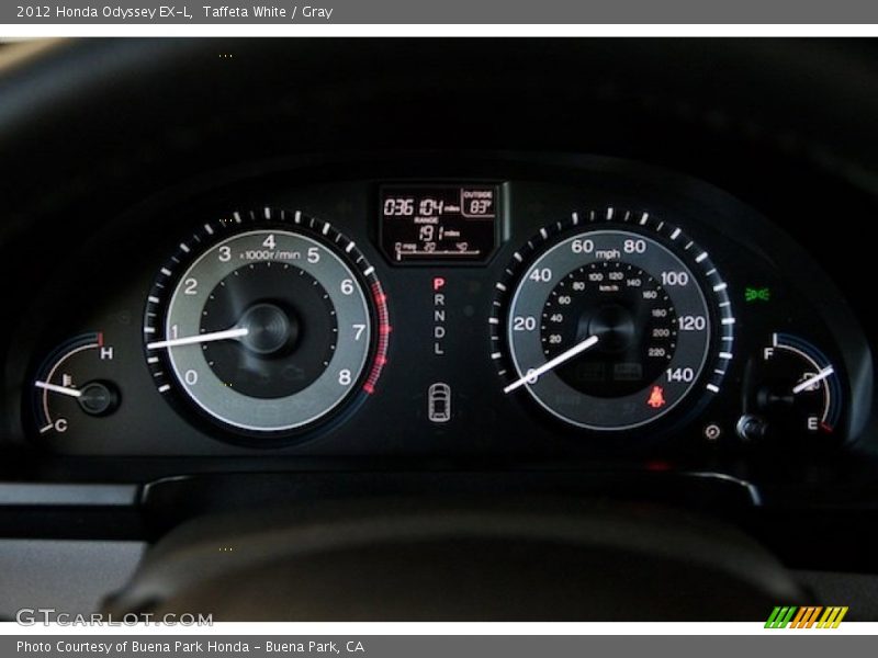 Taffeta White / Gray 2012 Honda Odyssey EX-L