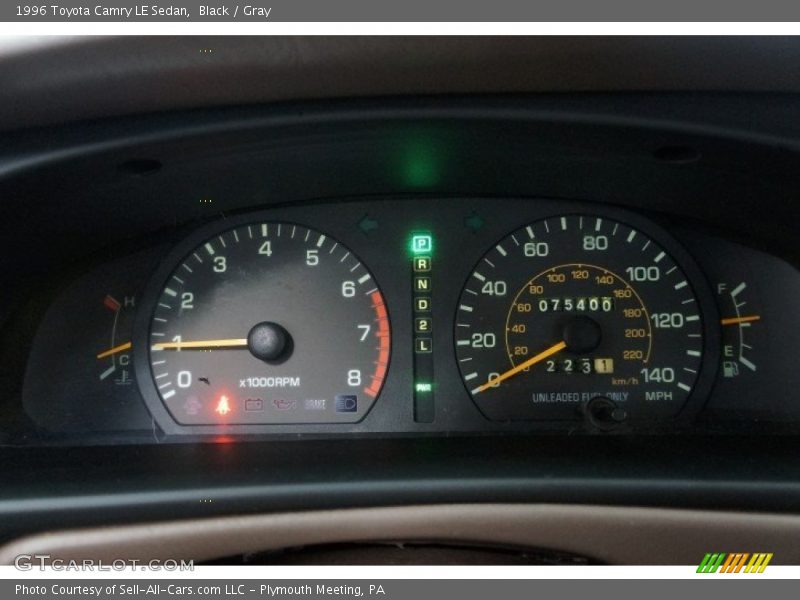 Black / Gray 1996 Toyota Camry LE Sedan