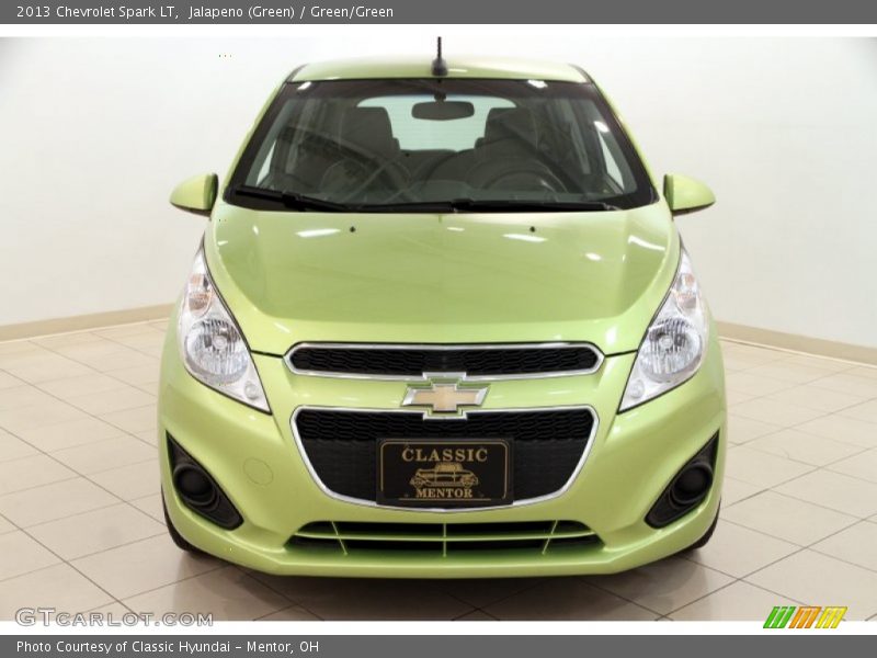 Jalapeno (Green) / Green/Green 2013 Chevrolet Spark LT