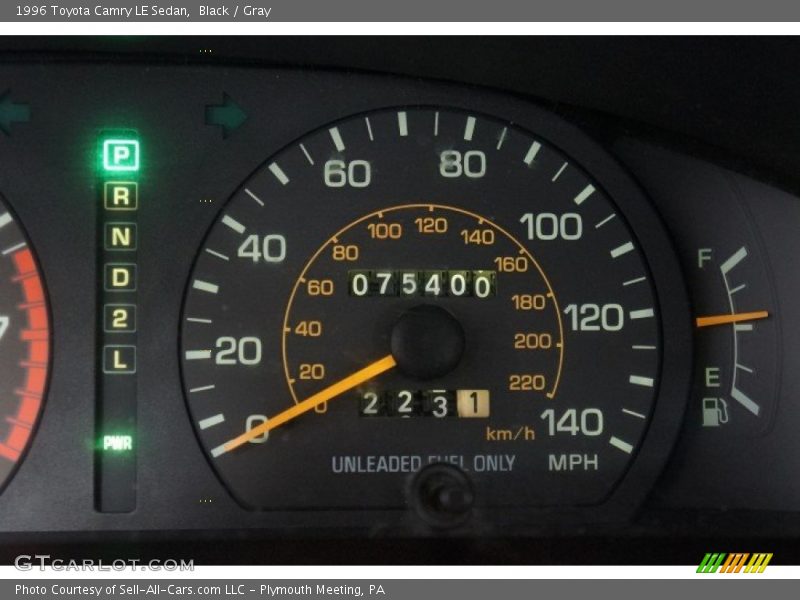 Black / Gray 1996 Toyota Camry LE Sedan