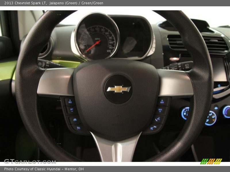 Jalapeno (Green) / Green/Green 2013 Chevrolet Spark LT